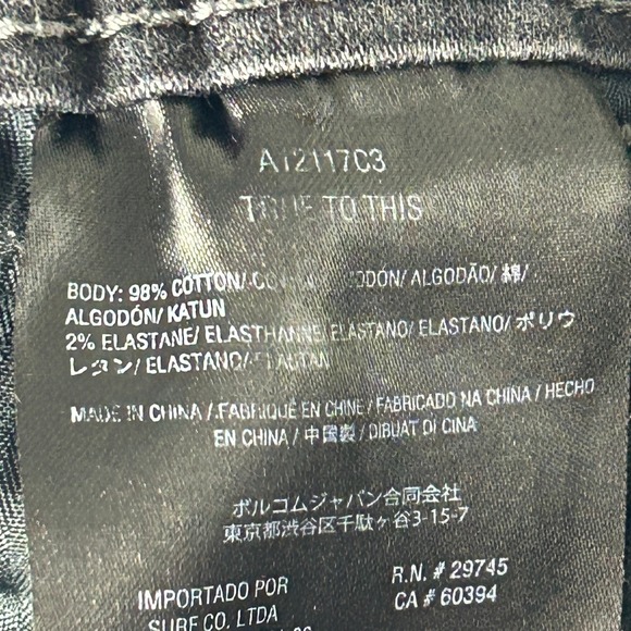 Volcom Frickin Slim Jogger Pants Mens Small Black 98% Cotton Stretch A12117C3 - Picture 9 of 14